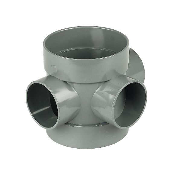 Floplast 110mm Short Boss Pipe Grey