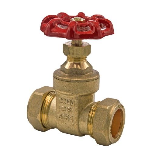 Yellow Brass - Copper x Copper Gate Valve 28mm BS