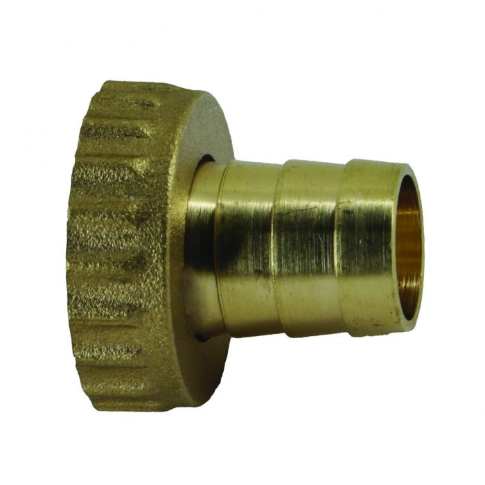 Yellow Brass- Hose Union Nut and Tail 3/4